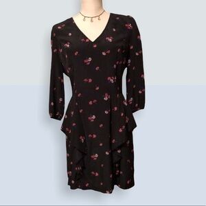 Ava rose floral black dress , small